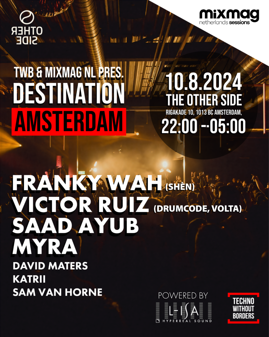 Techno Without Borders and Mixmag Netherlands Unveil Lineup For Destination Amsterdam