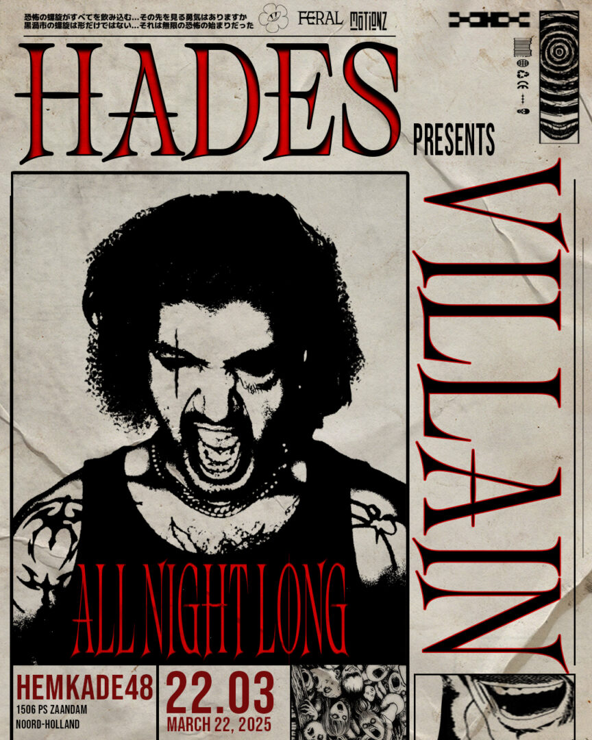 HADES Unveils "VILLAIN (All Night Long)" Album Release Party at Hemkade, Zaandam, Netherlands